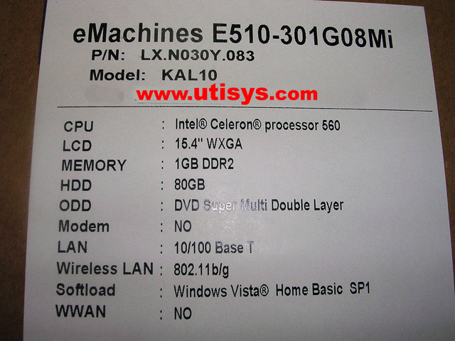eMachines e510